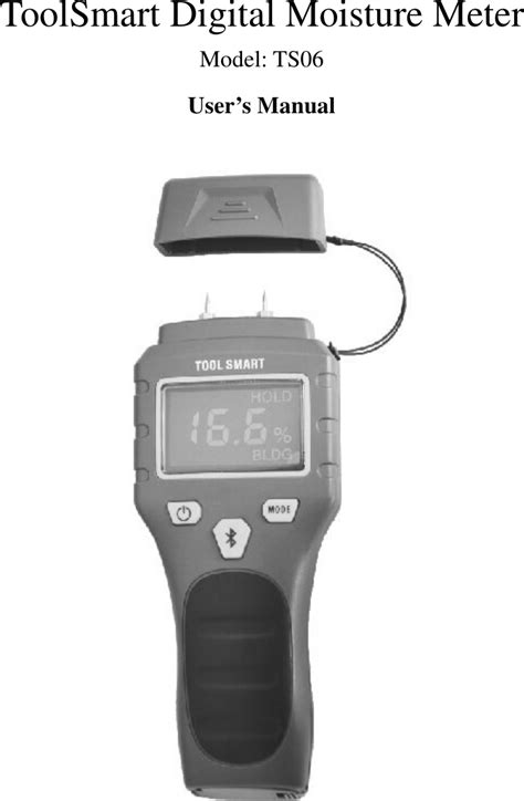 ToolSmart App Instruction Guide Moisture Meter